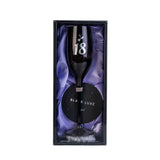 18th Birthday Black Champagne Flute