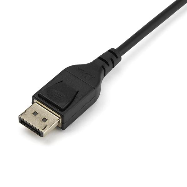 VESA certified 1m DisplayPort 1.4 cable for 8K resolution connectivity, supporting 60Hz and backward compatible with 4K/5K.