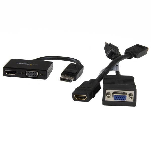 Travel A/V Adapter: 2-in-1 DisplayPort to HDMI or VGA