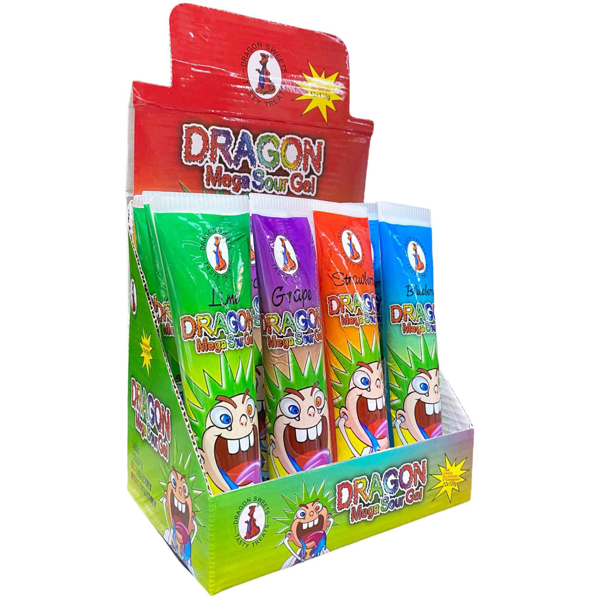 Dragon Mega Sour Gel 120g - Carton of 12
