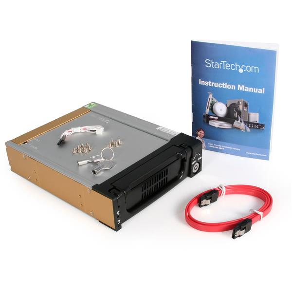 Black Aluminum 5.25in Rugged SATA Hard Drive Mobile Rack Drawer
