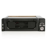 Black Aluminum 5.25in Rugged SATA Hard Drive Mobile Rack Drawer