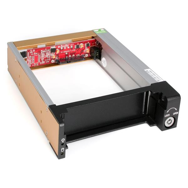 Black Aluminum 5.25in Rugged SATA Hard Drive Mobile Rack Drawer