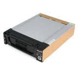 Black Aluminum 5.25in Rugged SATA Hard Drive Mobile Rack Drawer