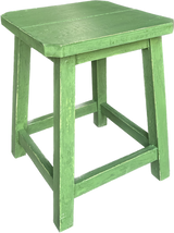 Stylish Florence Square Green Stool, 36x36x46cm, combines French farmhouse design with vibrant color for versatile seating.