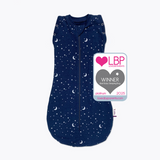 Sleep Swaddle Sleeping Bag - Sweet Dreamers 0-3M 1 Tog (Blue Moon & Stars)