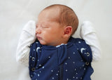 Sleep Swaddle Sleeping Bag - Sweet Dreamers 0-3M 1 Tog (Blue Moon & Stars)