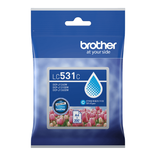 Brother LC531C Genuine Cyan Ink
