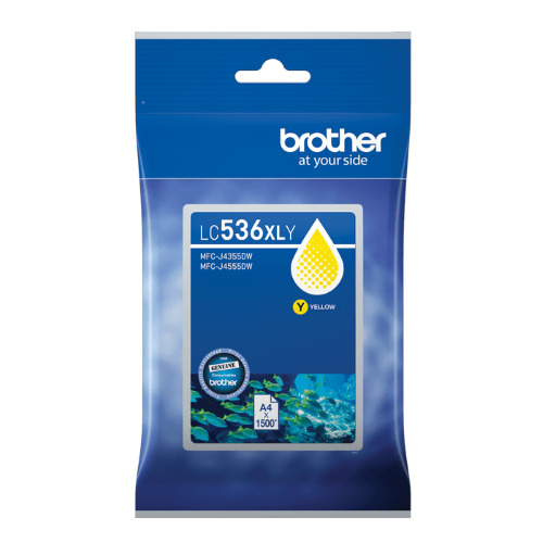 Brother LC536XLY Genuine Yellow Ink