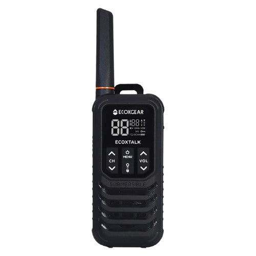 Ecoxgear Ecoxtalk 2-Watt IP67 Handheld UHF Radio 13km, Twin Pack