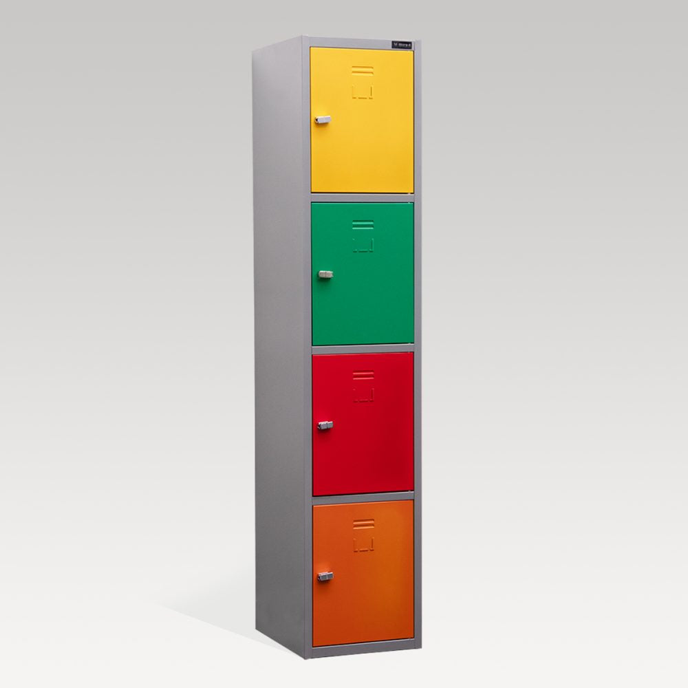 Lockable Cabinet - Makers Store-it 4 Door Locker - Grey