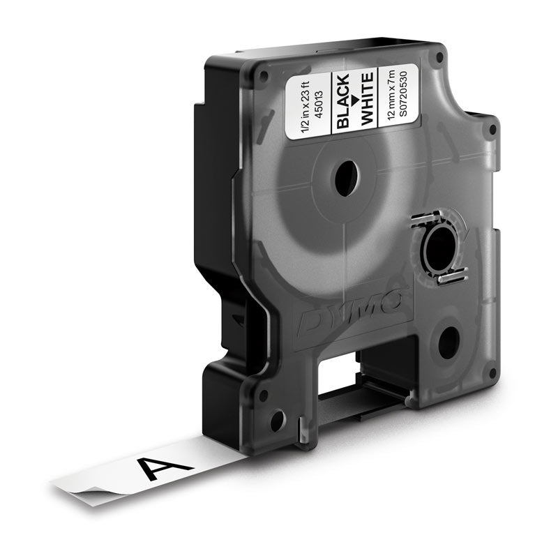 Dymo Blk on Wht 12mmx7m Tape