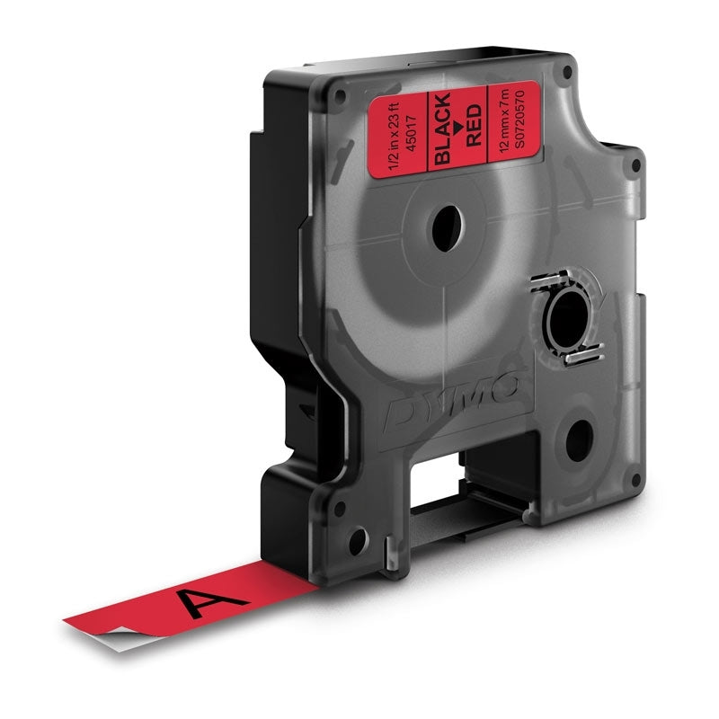 Dymo Blk on Red 12mmx7m Tape