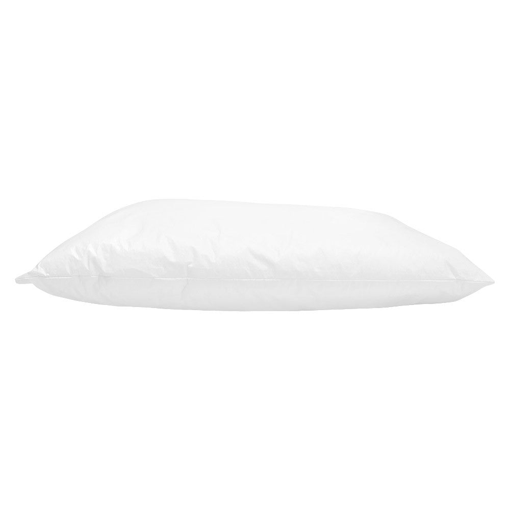 Waterproof hospital pillow in white, featuring a soft fluid-proof cover and comfortable A Grade polyester fill, ideal for hygiene.