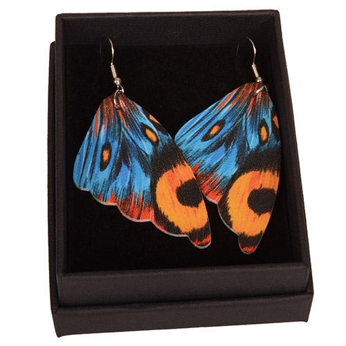 Earrings - Blue/Yellow Butterfly (5.5 x 2.95cm)