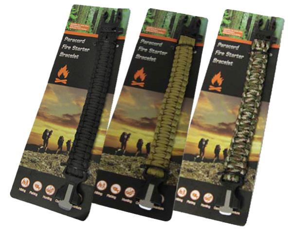 Paracord with Fire Starter Set of 6
