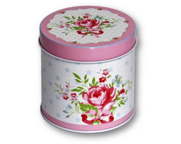 Round Tin Pink Bouquet