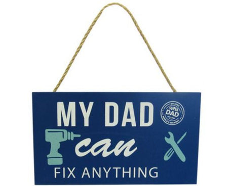 Wooden Man Cave sign with twine hanger; 21 x 12 cm, perfect for celebrating dads and enhancing home decor.