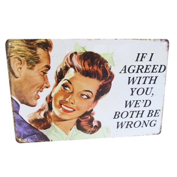 Wall Art - Art Tin Both Wrong