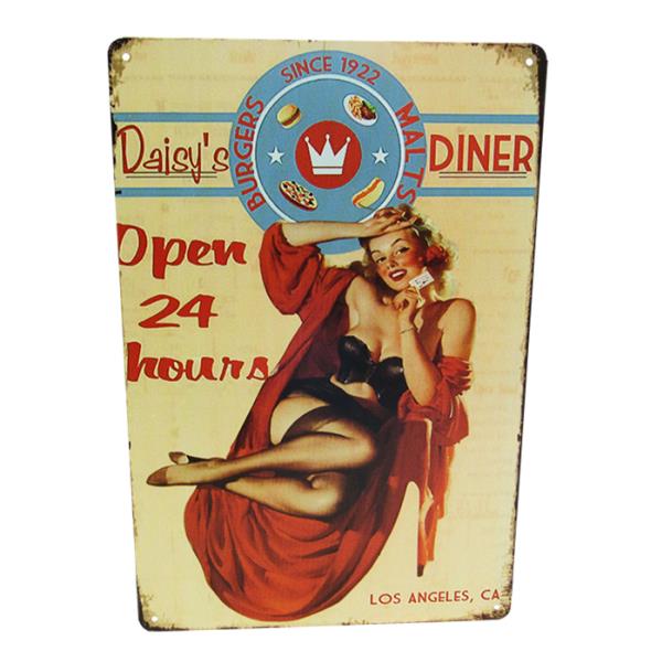 Wall Art - Art Tin Daisy's Diner