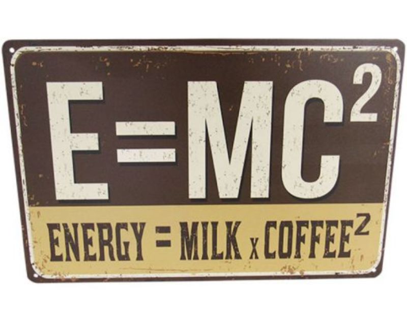 Vibrant retro tin sign featuring coffee-themed design, perfect for kitchens and cafes, size 30cm x 20cm.