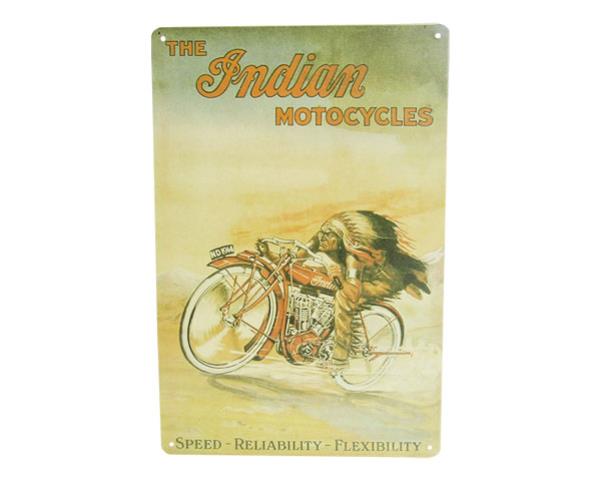 Art Tin Indian Motorbike Sign