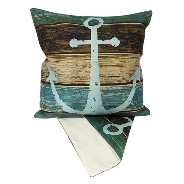 Cushion Cover Anchor on Blue