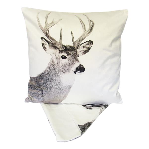 Cushion Cover -  Plush Stag in Snow