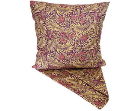 Cushion cover featuring a vibrant purple garden vine design, perfect for stylish home decor, measuring 44 x 44 cm.