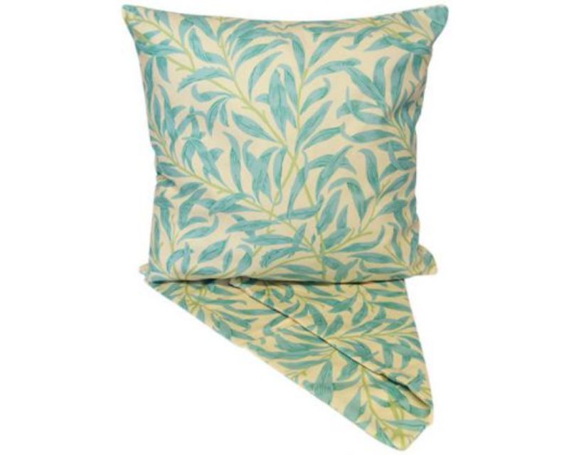 Cushion cover featuring garden vines in seagreen, perfect for adding nature-inspired decor to any living space.