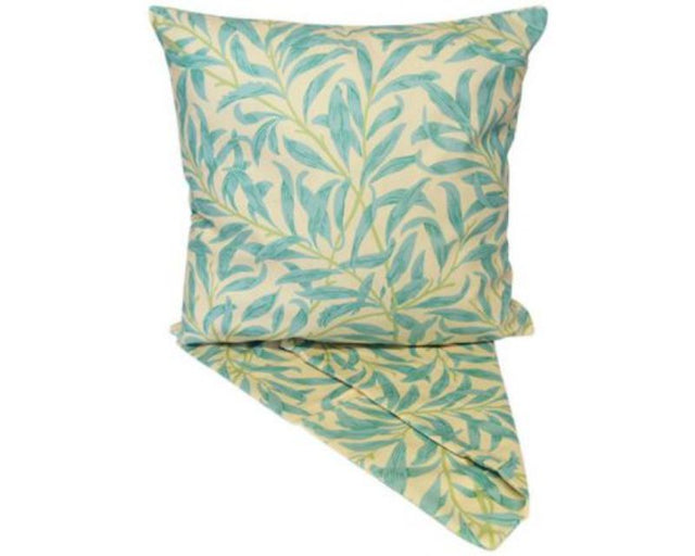 Cushion cover featuring garden vines in seagreen, perfect for adding nature-inspired decor to any living space.