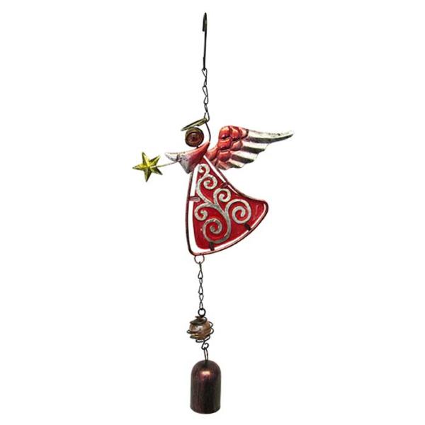 Garden GlassAngel Bell Red