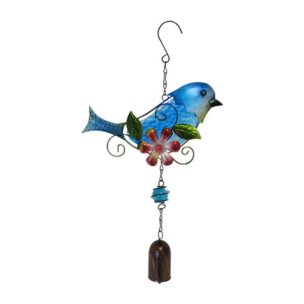 Garden Glass BirdBell Blue