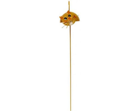 Decorative metal garden stake featuring an adorable cat design, standing 42 cm tall to enhance outdoor spaces.