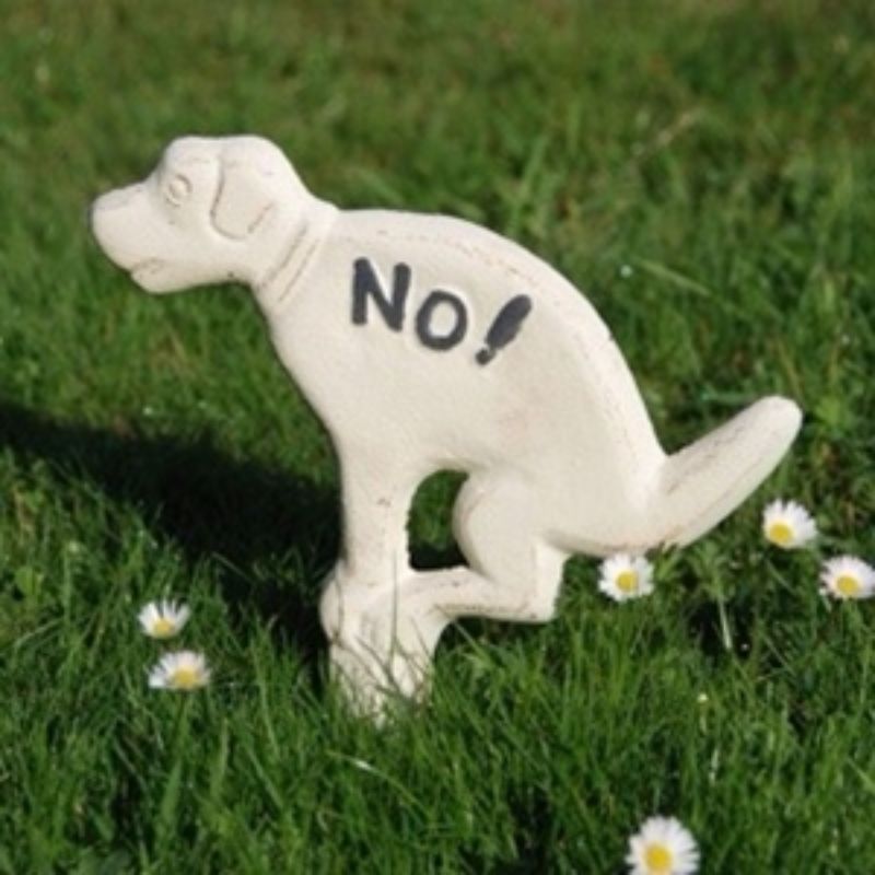 Sign - Dog Pooing  No 24cm (White)