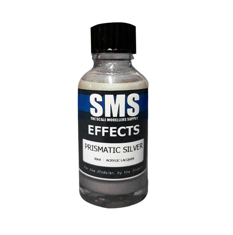 AIRBRUSH PAINT 30ML EFFECTS PRISMATIC SILVER ACRYLIC LACQUER