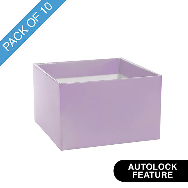 Medium No.6 Posy Box Autolock Base Pk10 Lavender