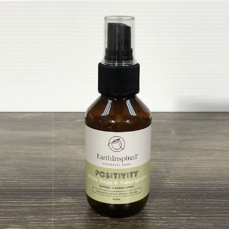 A 100ml bottle of White Sage & Sweet Grass Clearing Spray for cleansing and uplifting your space with natural aromas.