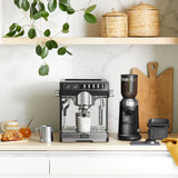 Sunbeam Café Series® Conical Burr Coffee Grinder, black, features 24 grind settings and a 250g hopper for fresh coffee.