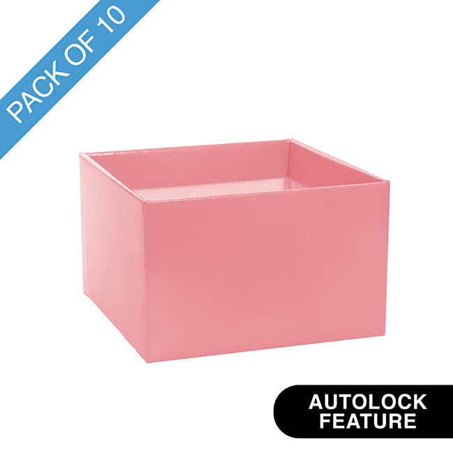 Medium No.6 Posy Box Autolock Base Pk10 Baby Pink