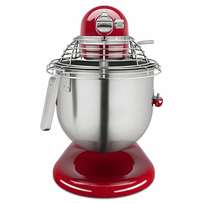 Powerful KitchenAid 7.6L Commercial Stand Mixer in Empire Red, perfect for baking large batches with robust 325W motor.