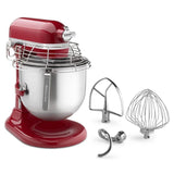 KitchenAid 7.6L Commercial Stand Mixer in Empire Red, powerful 325W motor, 10 speeds, durable die-cast metal, perfect for bakers.