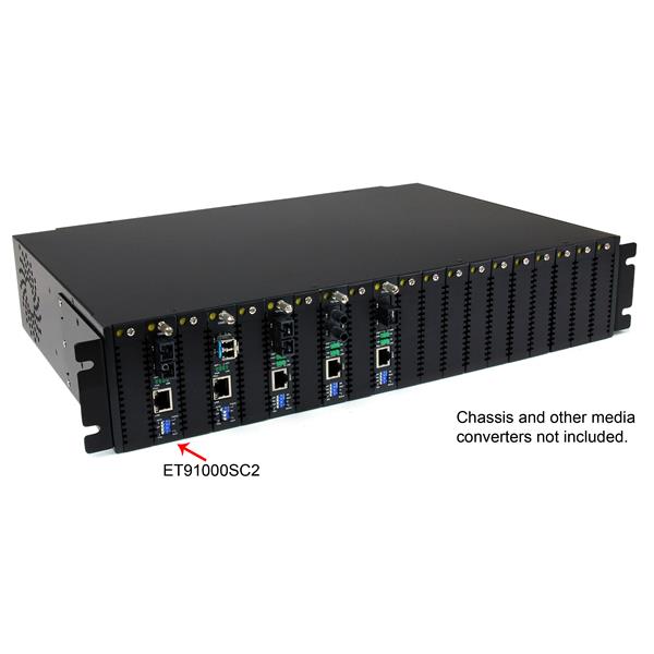 Gigabit Ethernet Multi Mode Fiber Media Converter SC 550m - 1000 Mbps