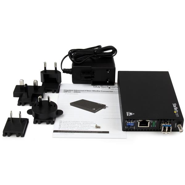 Gigabit Ethernet Copper-to-Fiber Media Converter - SM LC - 20 km