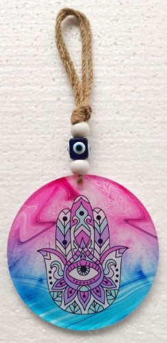 Wall Hanging - Boho Hamsa (12cm) - Version 4