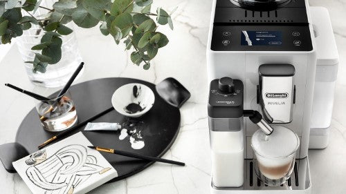 Fully Automatic Coffee Machine - De'Longhi Rivelia Arctic White