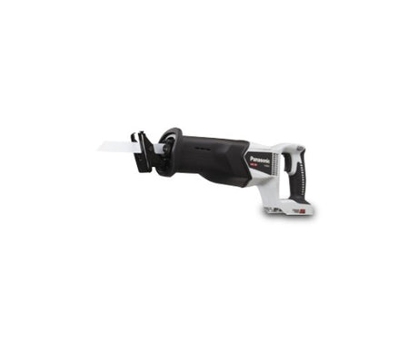 Panasonic Reciprocating Saw: versatile, durable, IP56 rated, lightweight, dual voltage, 28mm stroke, 0-2800rpm, includes blades.