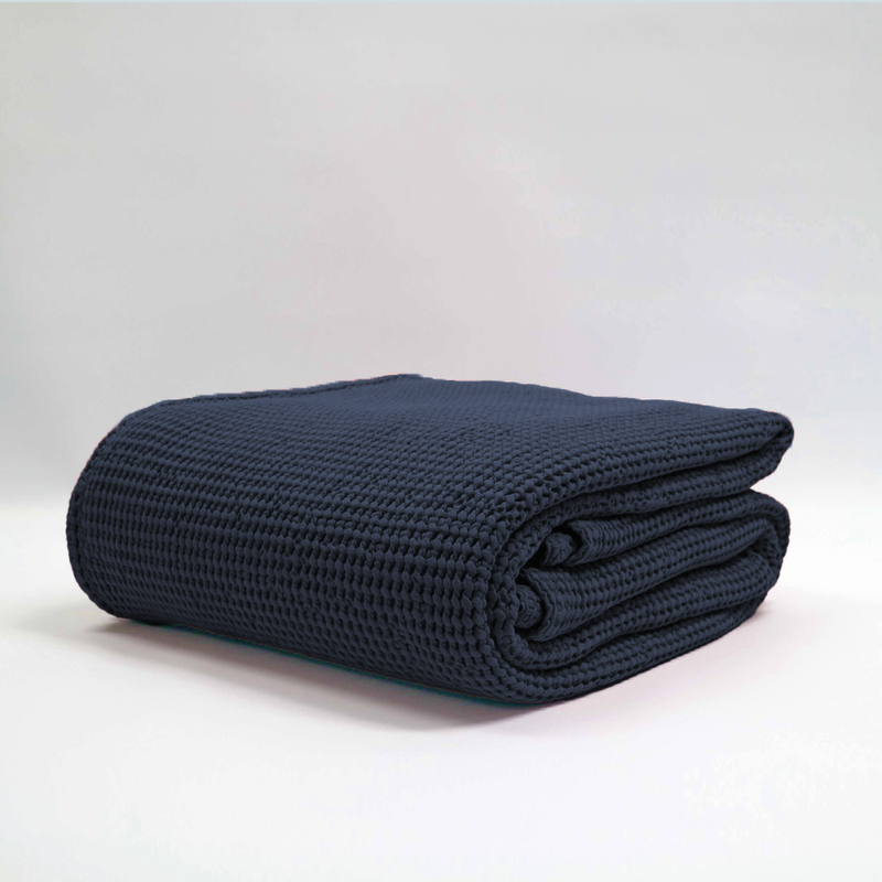 Stonewashed Blanket - NEW BLISS Large (Navy) - BAKSANA