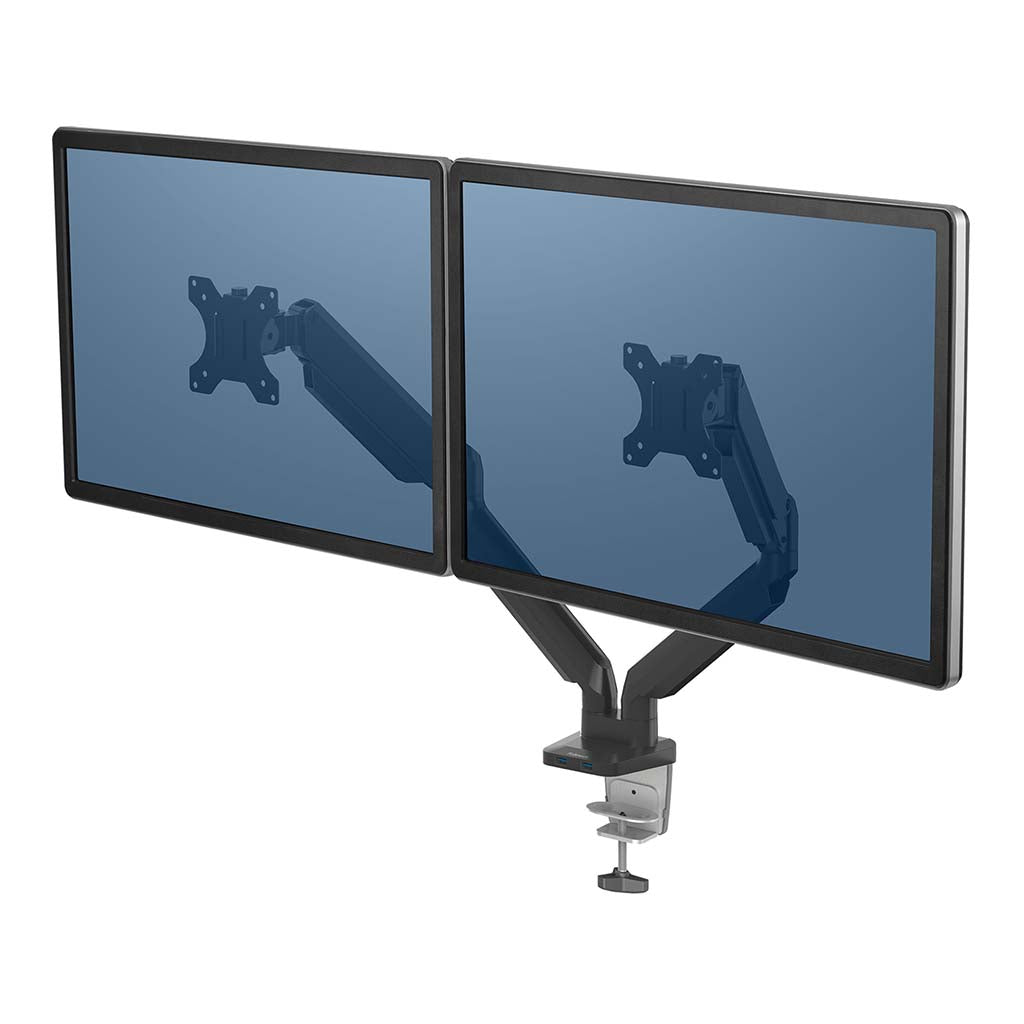 Fellowes Monitor Arm Platinum Dual