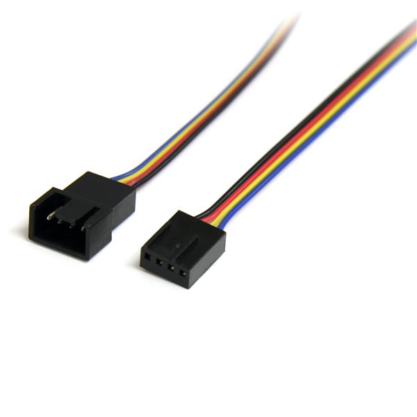 30cm 4-pin fan power extension cable, enhancing flexibility for fan placement in PC builds with reliable performance.